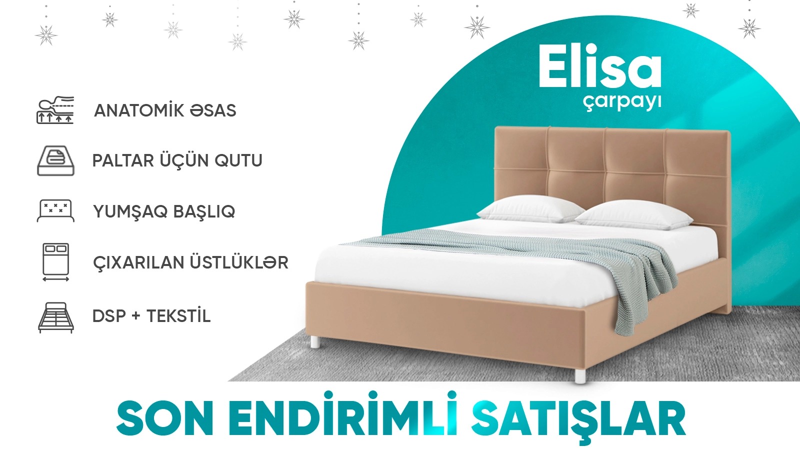 Çarpayı Elisa Askona məhsul şəkli - 1 - большое изображение